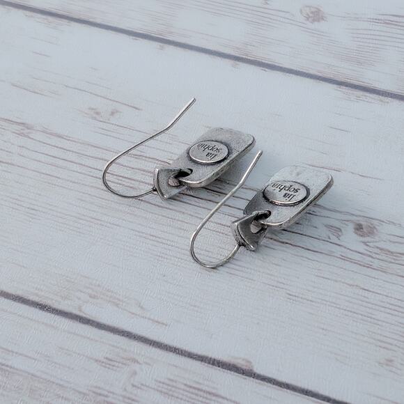 Lia Sophia Dolce Dangle Earrings - Black and Antiqued Silver Tones - Picture 4 of 6